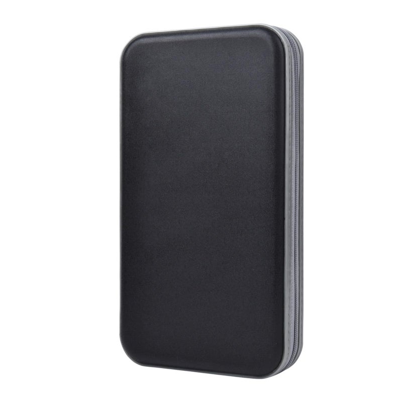 alavisxf xx CD Holder, 72 Capacity CD/DVD Case Holder Portable Wallet Storage Organizer Hard Plastic Protective Storage Holder for Car Travel(72 Capacity, Black 72) - Image 1